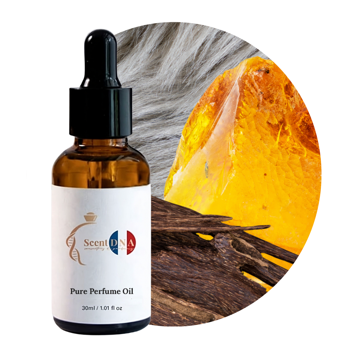 زيت العنبر، العود و المسك العطري