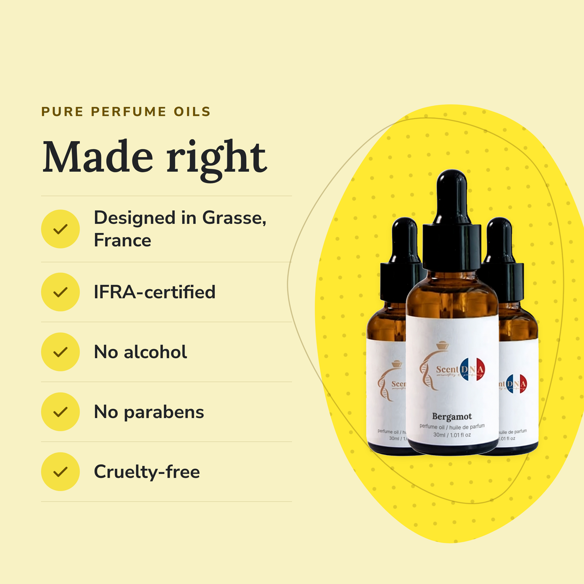 Citrus Perfume Oil Bundle: designed in Grasse, IFRA-certified, no alcohol, no parabens, cruelty-free