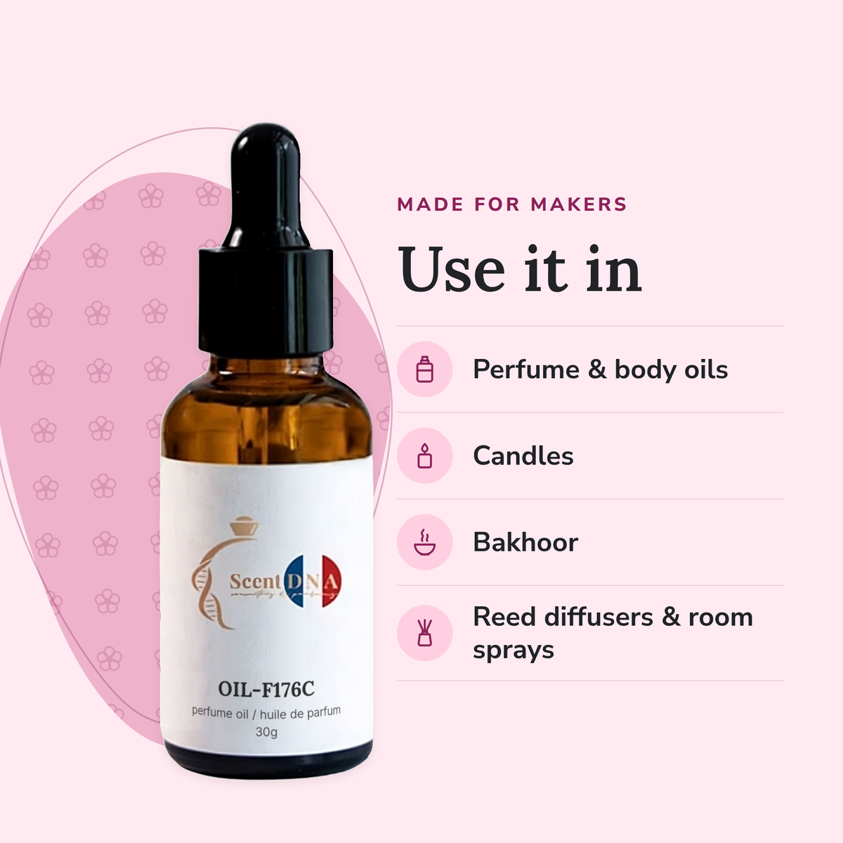 Scent DNA Inspired Perfume Oil inspired by Velvet Orchid (Tom Ford), uses: perfume & body oils, candles, bakhoor, reed…