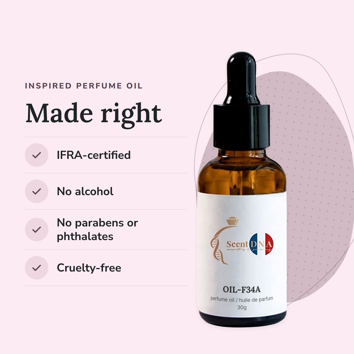 Scent DNA Inspired Perfume Oil inspired by White Musk (Al-Rehab): IFRA-certified, no alcohol, no parabens or phthalates…