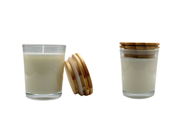 عبوة زجاجية 70 مل بغطاء من الخيزران - 6 قطع