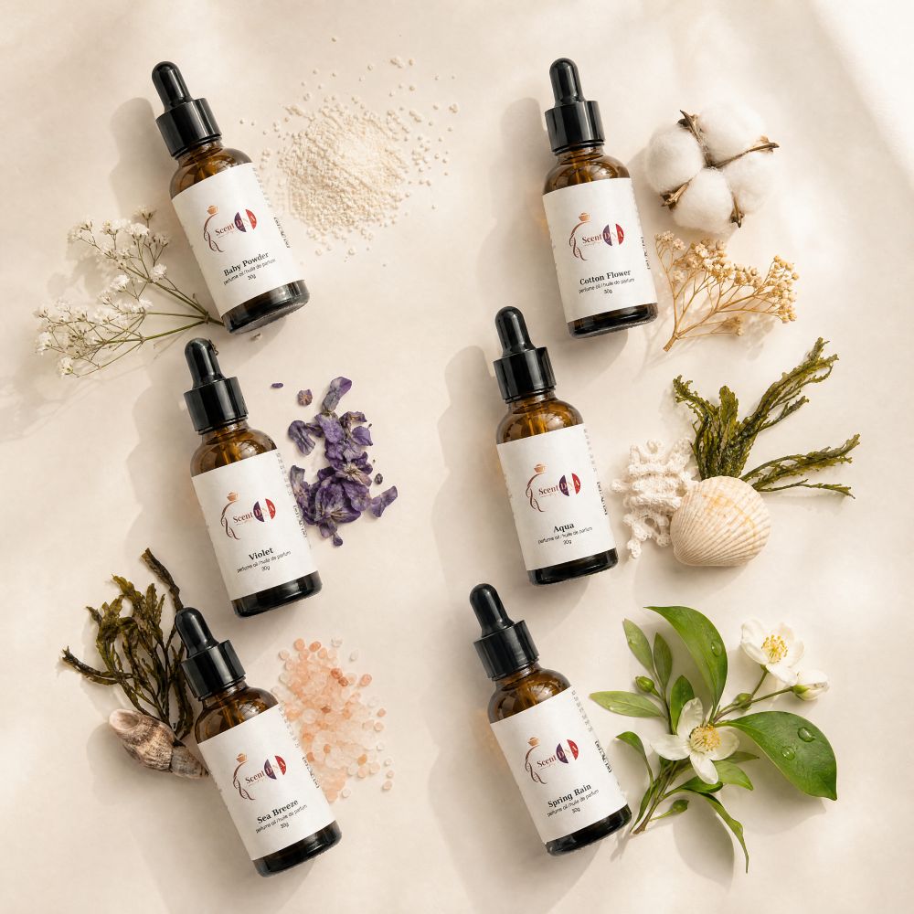 Powdery and Aquatic Perfume Oil Bundle