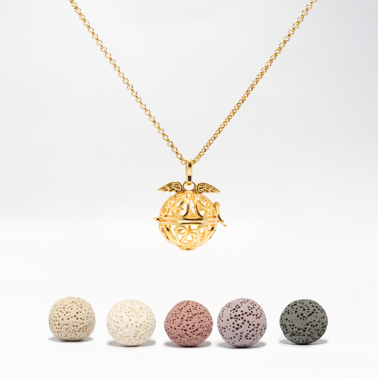 Wings of Gold Aroma Pendant