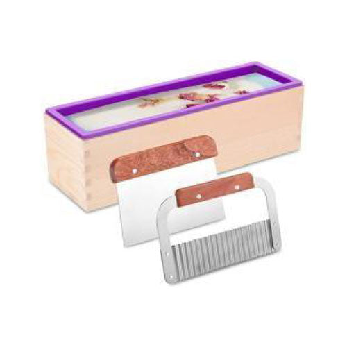 Silicone Soap Mold with Wooden Box & Cutters