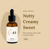 Almond Perfume Oil scent profile: nutty, creamy, sweet. Rich marzipan with a soft, powdery depth