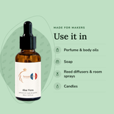 Aloe Vera Perfume Oil uses: perfume & body oils, soap, reed diffusers & room sprays, candles