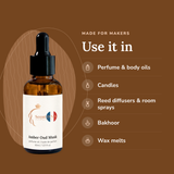 Amber Oud Musk Perfume Oil uses: perfume & body oils, candles, reed diffusers & room sprays, bakhoor, wax melts