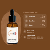 Amber Oud Musk Perfume Oil IFRA maximums: perfume 12%, candles 8%, soap 10%; flash point above 62 °C