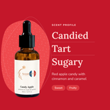 Candy Apple Perfume Oil scent profile: candied, tart, sugary. Red apple candy with cinnamon and caramel