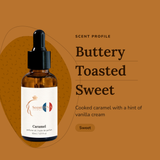 Caramel Perfume Oil scent profile: buttery, toasted, sweet. Cooked caramel with a hint of vanilla cream