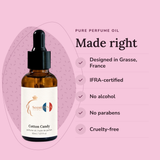 Cotton Candy Perfume Oil: designed in Grasse, IFRA-certified, no alcohol, no parabens, cruelty-free