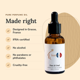 Dan Al Oud Perfume Oil: designed in Grasse, IFRA-certified, no alcohol, no parabens or phthalates, cruelty-free