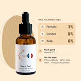 Dan Al Oud Perfume Oil IFRA maximums: perfume 3%, candles 8%, soap 6%; flash point above 62 °C