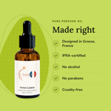 Green Lemon Perfume Oil: designed in Grasse, IFRA-certified, no alcohol, no parabens, cruelty-free