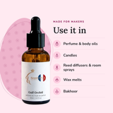 Gulf Orchid Perfume Oil uses: perfume & body oils, candles, reed diffusers & room sprays, wax melts, bakhoor