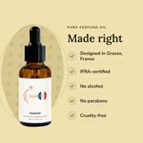 Jasmine Perfume Oil: designed in Grasse, IFRA-certified, no alcohol, no parabens, cruelty-free