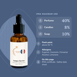 Juniper Berries Perfume Oil IFRA maximums: perfume 40%, candles 8%, soap 10%; flash point above 62 °C