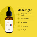 Lemon Perfume Oil: designed in Grasse, IFRA-certified, no alcohol, no parabens, cruelty-free