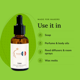 Lime Perfume Oil uses: soap, perfume & body oils, reed diffusers & room sprays, wax melts