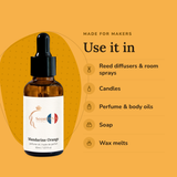 Mandarine Orange Perfume Oil uses: reed diffusers & room sprays, candles, perfume & body oils, soap, wax melts