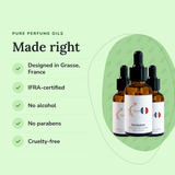 Mint and Green Perfume Oil Bundle: designed in Grasse, IFRA-certified, no alcohol, no parabens, cruelty-free