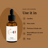 Praline Perfume Oil uses: candles, wax melts, perfume & body oils, reed diffusers & room sprays, soap
