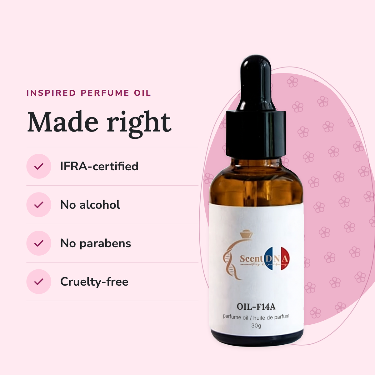 Scent DNA Inspired Perfume Oil inspired by Lady Million (Paco Rabanne): IFRA-certified, no alcohol, no parabens, cruelty-free