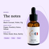 Scent DNA Inspired Perfume Oil inspired by Poppy & Barley (Jo Malone London), notes: top black currant, violet; heart…