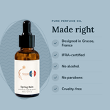 Spring Rain Perfume Oil: designed in Grasse, IFRA-certified, no alcohol, no parabens, cruelty-free