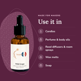Wild Grape Perfume Oil uses: candles, perfume & body oils, reed diffusers & room sprays, wax melts, soap