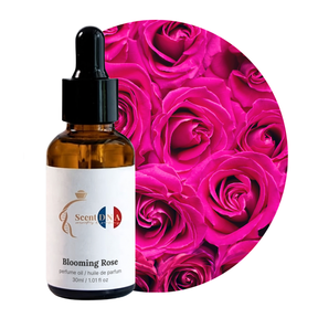 Blooming Rose Perfume Oil, 30ml amber glass dropper bottle by Scent DNA