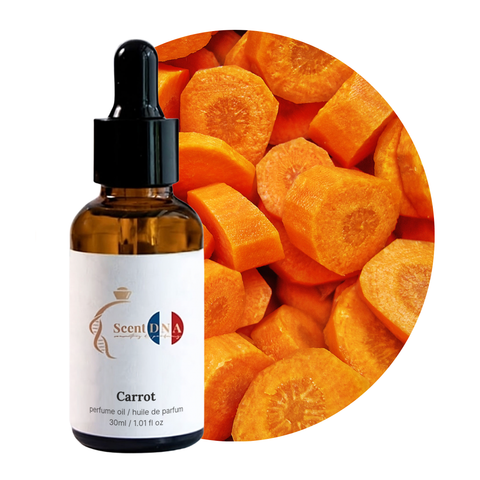 Carrot Perfume Oil, 30ml amber glass dropper bottle by Scent DNA