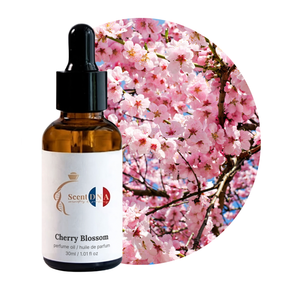 Cherry Blossom Perfume Oil, 30ml amber glass dropper bottle by Scent DNA