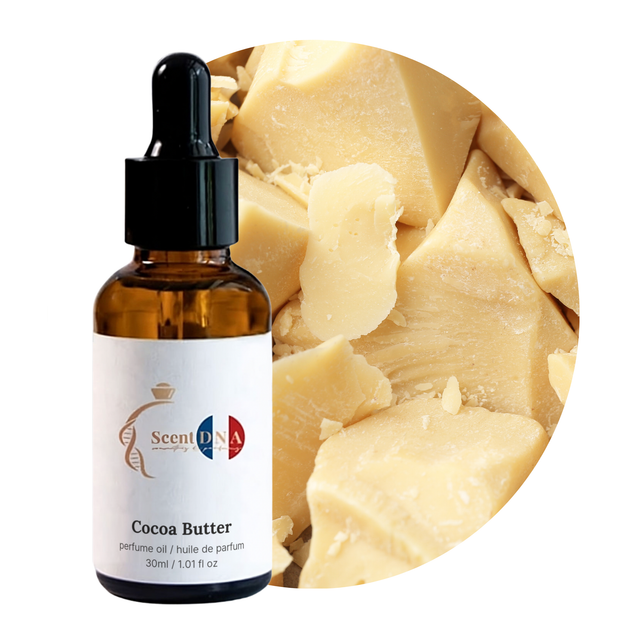 Cocoa Butter Perfume Oil, 30ml amber glass dropper bottle by Scent DNA