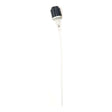 15mm Coster crimp-on perfume spray pump with a black collar, full length with its dip tube