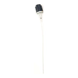 15mm Coster crimp-on perfume spray pump with a black collar, full length with its dip tube