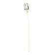 15mm Coster crimp-on perfume spray pump with a silver collar, full length with its dip tube