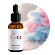 Cotton Candy Perfume Oil, 30ml amber dropper bottle, with pink and blue cotton candy on marble
