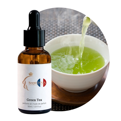 Green Tea Perfume Oil, 30ml amber glass dropper bottle by Scent DNA