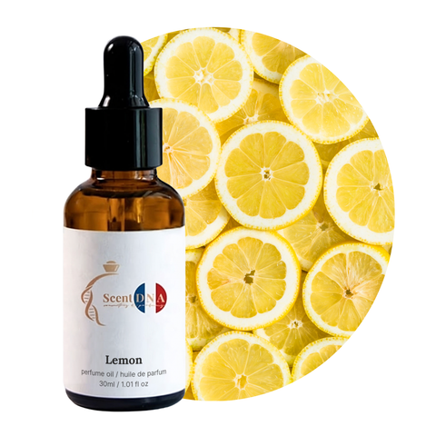 Lemon Perfume Oil, 30ml amber glass dropper bottle by Scent DNA