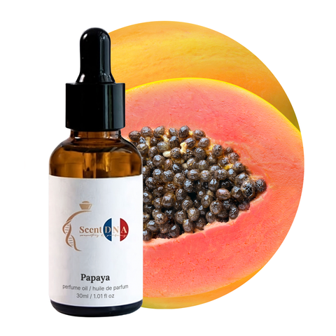 Papaya Perfume Oil, 30ml amber glass dropper bottle by Scent DNA