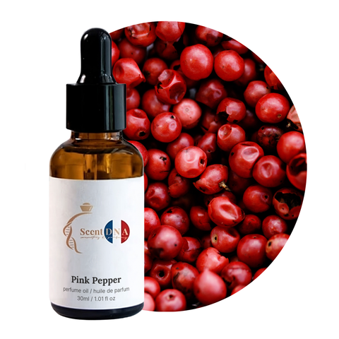 Pink Pepper Perfume Oil, 30ml amber glass dropper bottle by Scent DNA