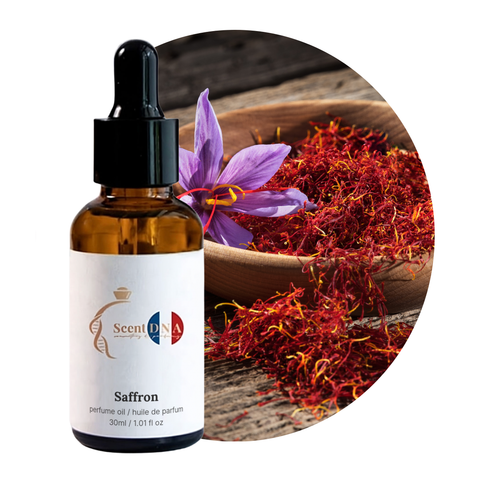 Saffron Perfume Oil, 30ml amber glass dropper bottle by Scent DNA