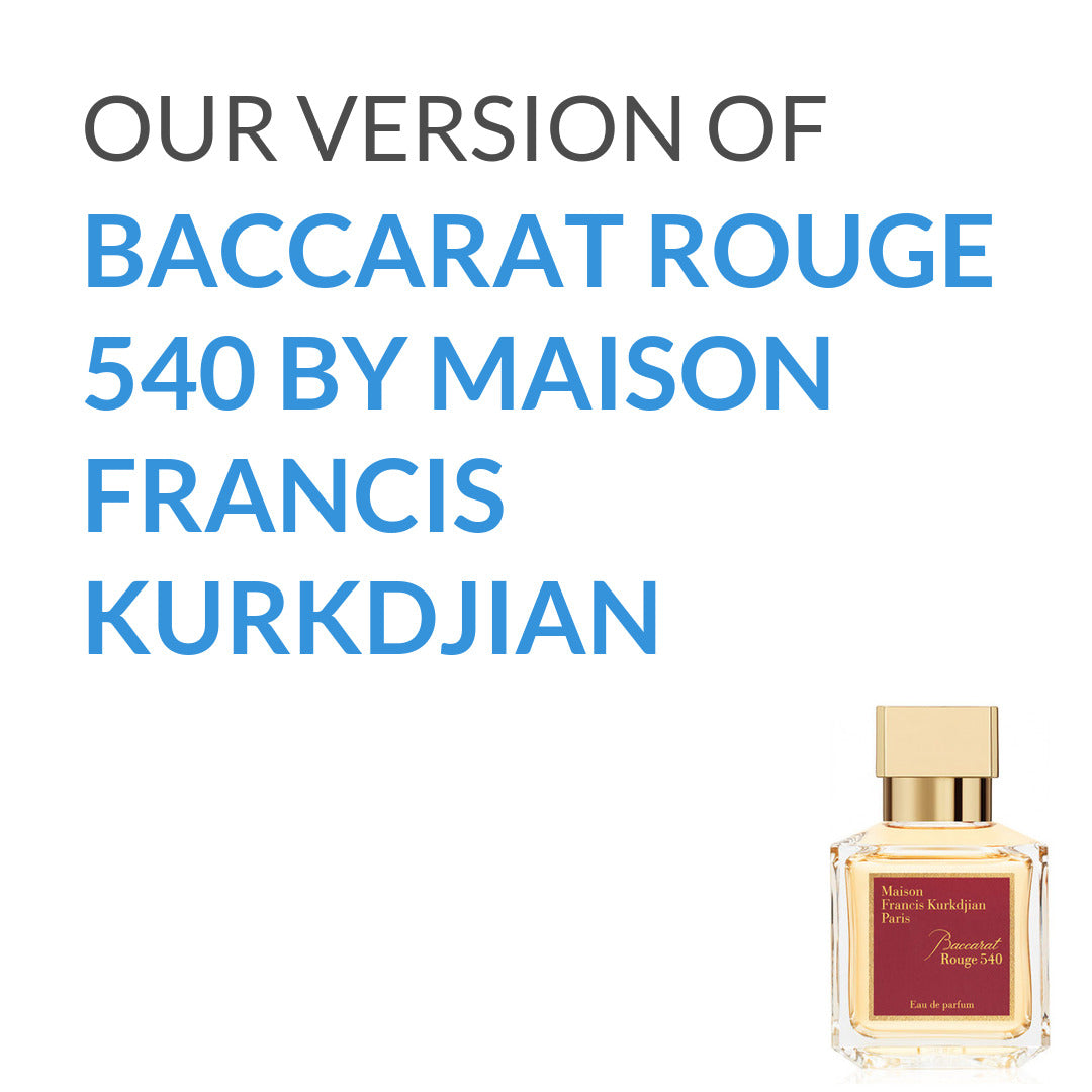 Our version of Maison Francis Kurkdjian Baccarat Rouge 540