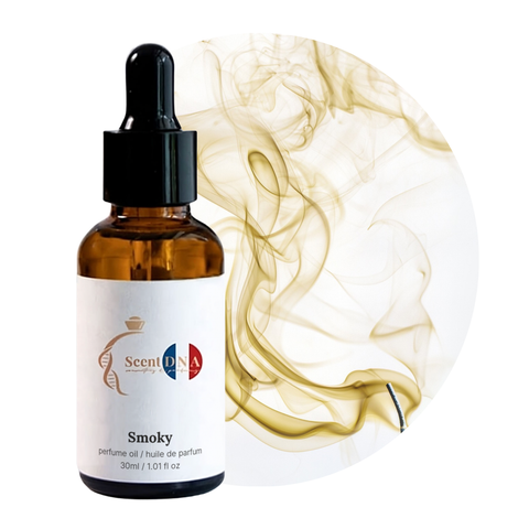 Smoky Perfume Oil, 30ml amber glass dropper bottle by Scent DNA